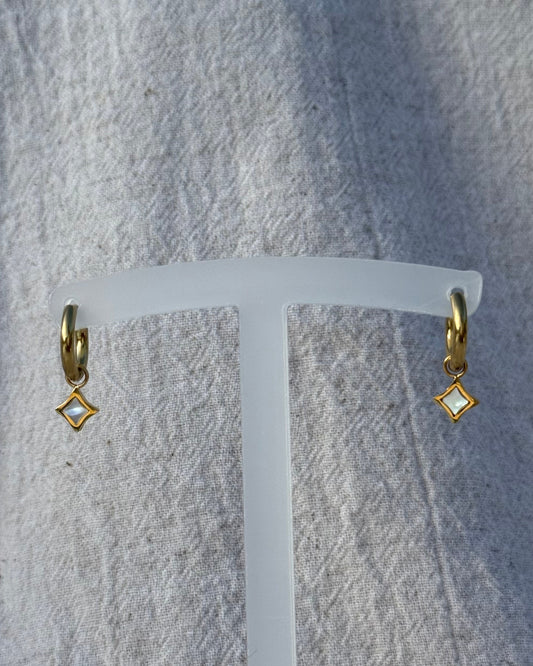 Nacar star earrings
