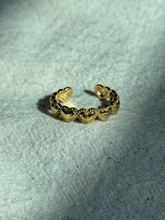 Simple hearts rings